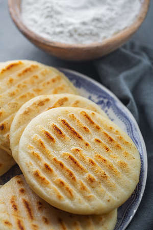 Arepa is a type of meal made from cornmeal, traditional food in the cuisine of Colombia and...