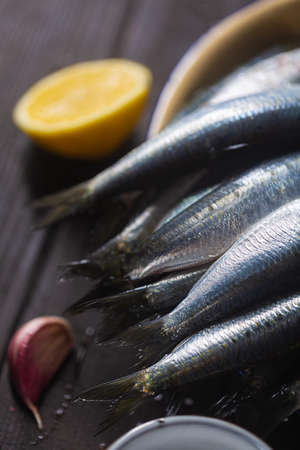 Sardines or European pilchard is widely used in the cuisines of Greece, Spain and Italyの写真素材