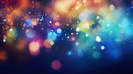Abstract background with bokeh defocused multicolour lights. Generative aiの素材