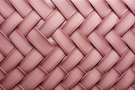 Leather woven texture in pastel pink color, classic style. Generative aiの素材