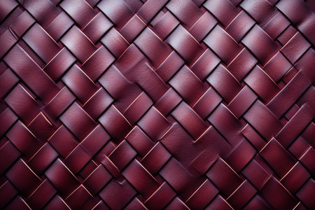 Leather woven texture with highlights in purple brown color, classic style. Generative aiの素材