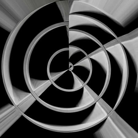 Optical illusion .. Op art. Abstract rotated lines in the form of a circle. Design element for background, logo, print, sign, symbol and textile pattern.の写真素材