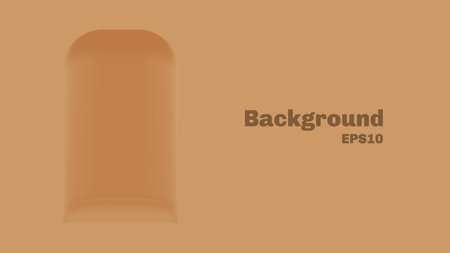 Minimal 3d vector illustration of a podium, tribune, scene in the form of a deepening in the wall.のイラスト素材