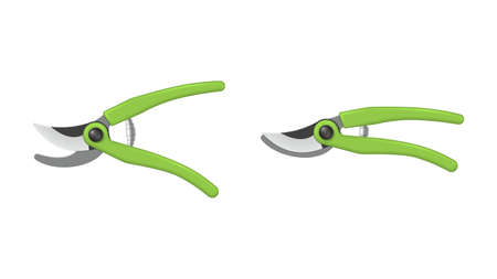Realistic pruner isolated on white background. vector illustration.のイラスト素材
