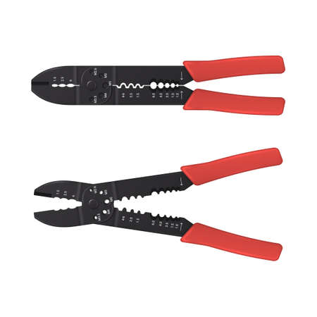 Cable stripping tool on white background. vector illustration.のイラスト素材