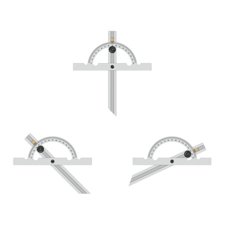 Mechanical goniometer-protractor. vector illustration.のイラスト素材