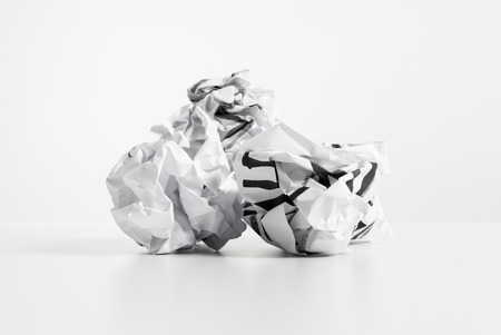 Three paper ball on desk