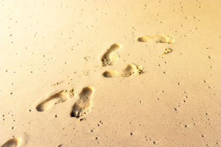 Footsteps on the beach
