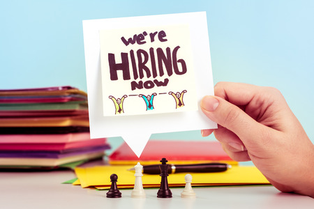 We are hiring message on officeの写真素材