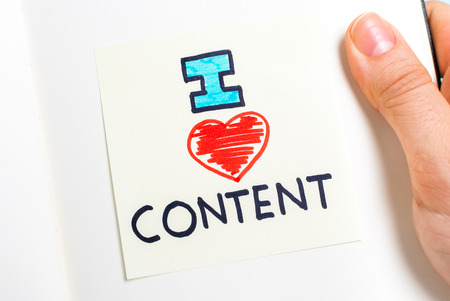 I love contentの写真素材