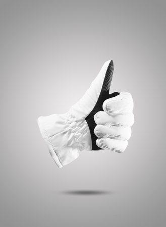 Action White gloves Isolated include clipping pathの写真素材