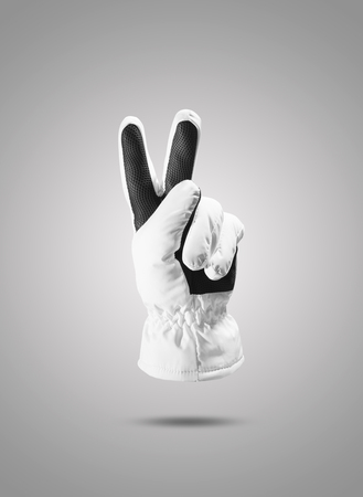Action White gloves Isolated include clipping pathの写真素材