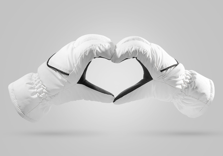 Action White gloves Isolated include clipping pathの写真素材