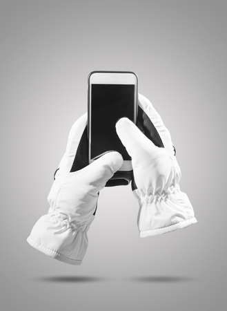 Action White gloves Isolated include clipping pathの写真素材