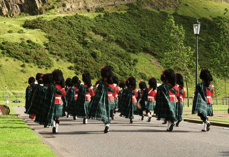 Meeting the Queen ceremony, Edinburghの写真素材