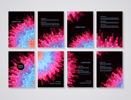 Brochure layouts with abstract colorful backgroundのイラスト素材