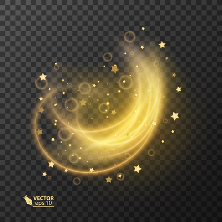 Abstract vector magic glow star light effectのイラスト素材