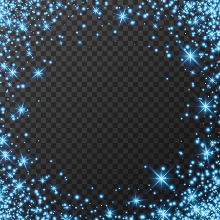 Glowing light effect on transparent background.のイラスト素材