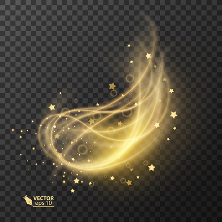 Abstract magic glow star light effectのイラスト素材
