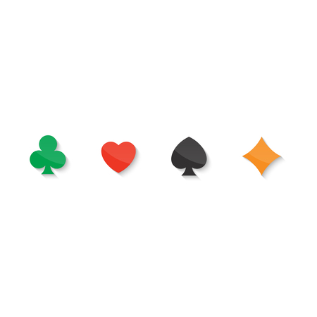 Set of playing cards icon. Vector illustration symbols isolated on white background