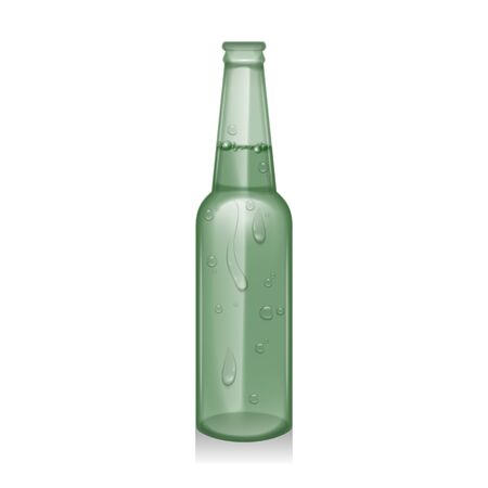 The Beer bottle in realistic style, Beer bottles, object isolated on transparent background, bottles in new design. Vector illustrationのイラスト素材