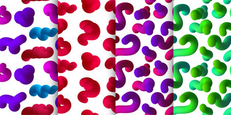 Seamless pattern with fluid colored shapes. Abstract background, vector illustrationのイラスト素材