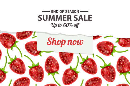 Summer sale banner template, Summer sale bright background for your advertisement, Vector illustrationのイラスト素材
