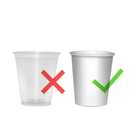 For paper trash, nature protection, realistic vector formatのイラスト素材