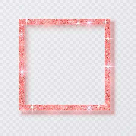Pink shiny frame on a transparent background. vector formatのイラスト素材