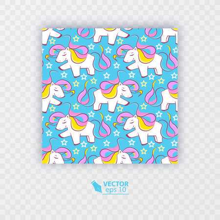 Magic unicorn seamless pattern with pastel colors seamless pattern cartoon styleのイラスト素材