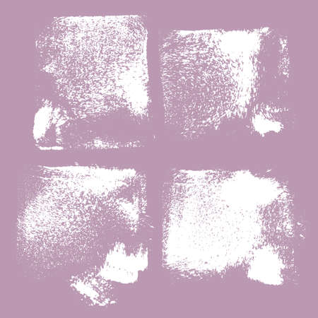 Ink brushstroke and paintbrush template with grunge splashes. Vector set of ink brush stroke. Dirty artistic design elements. Grunge splatter, dirt stainのイラスト素材