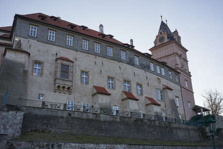 Brandys nad Labem, Czech Republic - January 31, 2021 - The massive chateau is a significant landmark of the town of Brandys nad Labem in the Central Bohemian Region.のeditorial素材