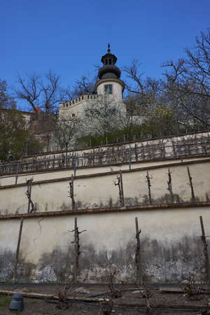 Prague, Czech Republic - April 23, 2021 - The Great FÃ¼rstenberg Garden in a sunny spring afternoon near Prague Castle.のeditorial素材
