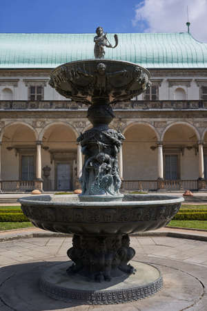 Prague, Czech Republic - April 23, 2021 - A beautiful Renaissance building in the Royal Gardens of the Prague Castle - The Queen Anneâs Summer Palaceのeditorial素材