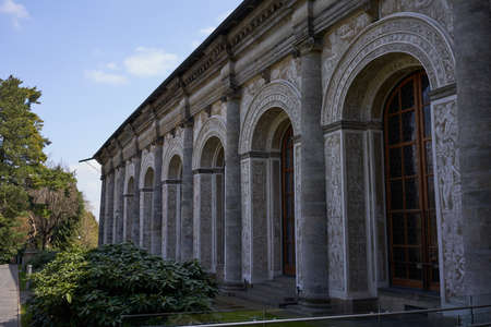 Prague, Czech Republic - April 23, 2021 - The Prague Castle - the Ballroom. The Renaissance building on the south side of the Royal Garden.のeditorial素材