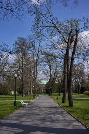Prague, Czech Republic - April 23, 2021 - spring in the Royal Garden at Prague Castleのeditorial素材