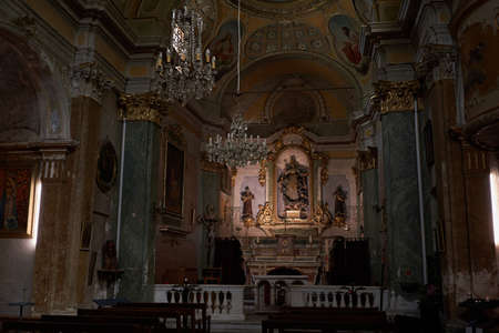 Eze, France - June 17, 2021 - the church Notre Dame de l'Assomptionのeditorial素材