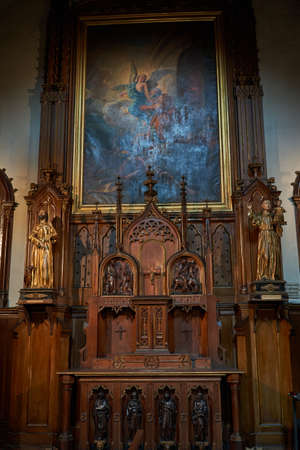 Cannes, France - June 16, 2021 - the beautiful interior of the church of Notre-Dame de I'EspÃ©ranceのeditorial素材