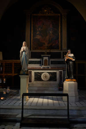 Cannes, France - June 16, 2021 - the beautiful interior of the church of Notre-Dame de I'EspÃ©ranceのeditorial素材