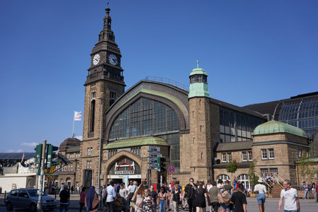 Hamburg, Germany - July 17, 2021 - Hamburg Hauptbahnhof is the main railway station of the city of Hamburg. It is Germany's busiest railway station.のeditorial素材