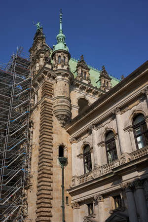 Hamburg, Germany - July 17, 2021 - Hamburg City Hall-Rathaus - is the seat of local government. The Rathaus is located in the Altstadt quarter in the city center, at the Rathausmarkt squareのeditorial素材
