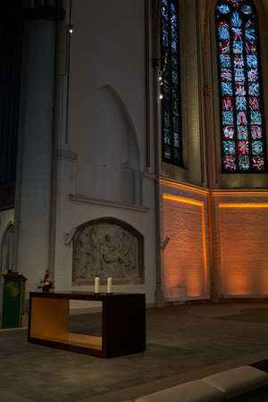 Hamburg, Germany - July 17, 2021 - beautiful Saint Peter's Church (Hauptkirche St. Petri) stands on the site of many former cathedrals.のeditorial素材