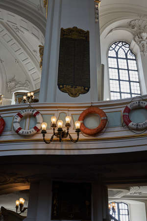 Hamburg, Germany - July 18, 2021 - the interior of St. Michael's Church - one of Hamburg's five...