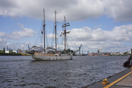 Hamburg, Germany - July 18, 2021 - The Port of Hamburg is a seaport on the river Elbe in Hamburgのeditorial素材