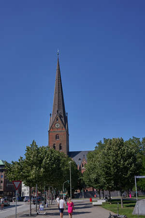 Hamburg, Germany - July 17, 2021 - beautiful Saint Peter's Church (Hauptkirche St. Petri) stands on the site of many former cathedrals.のeditorial素材