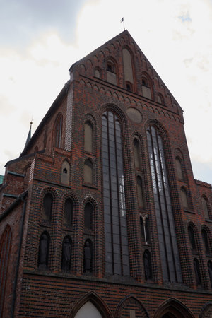 Luebeck, Germany - July 20, 2021 - The Gothic Katharinenkirche  was built as the church of the Franciscans and was long the centre of the orderâs work in the Balticの写真素材