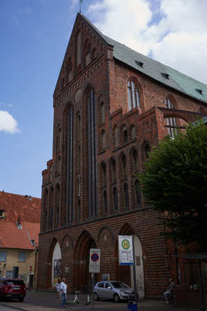 Luebeck, Germany - July 20, 2021 - The Gothic Katharinenkirche  was built as the church of the Franciscans and was long the centre of the orderâs work in the Balticのeditorial素材