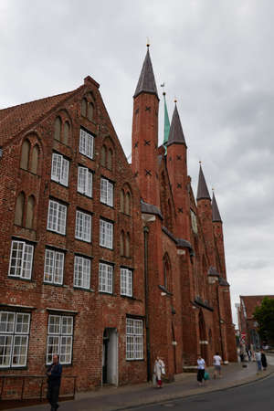 Luebeck, Germany - July 19, 2021 - Hospital of the Holy Spirit - the Tradition of Philanthropyのeditorial素材