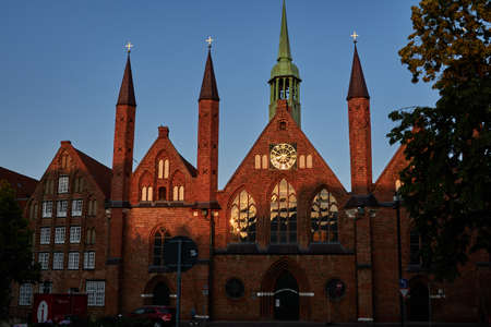 Luebeck, Germany - July 19, 2021 - Hospital of the Holy Spirit - the Tradition of Philanthropyのeditorial素材
