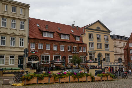 Luebeck, Germany - July 19, 2021 - The compliment garden in summer afternoonのeditorial素材
